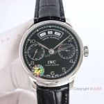 Swiss Grade 1 IWC Schaffhausen Portuguese Annual Calendar ZF 52850 Black Dial 44mm